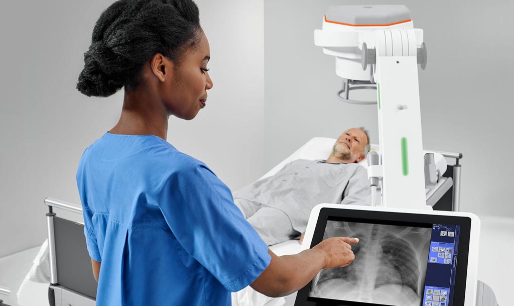 Image: The Mobilett Elara Max at the patient’s bedside (Photo courtesy of Siemens Healthineers).