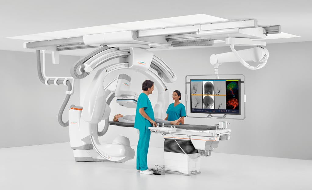 Image: The ARTIS icono biplane system (Photo courtesy of Siemens Healthineers).