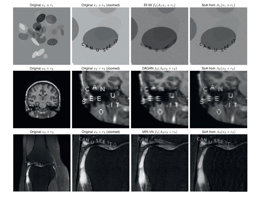 Image: Images with small structural perturbations (text and symbols) reconstructed with AI (Photo courtesy of PNAS)