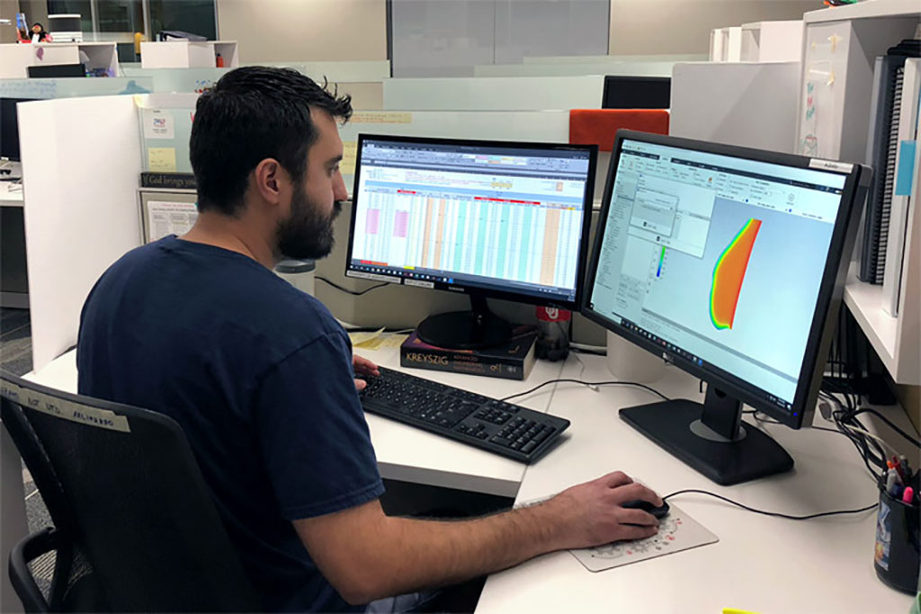 Image: Lead author Dr. Adolfo Lozano working on the proof-of-concept computer model (Photo courtesy of UTD)