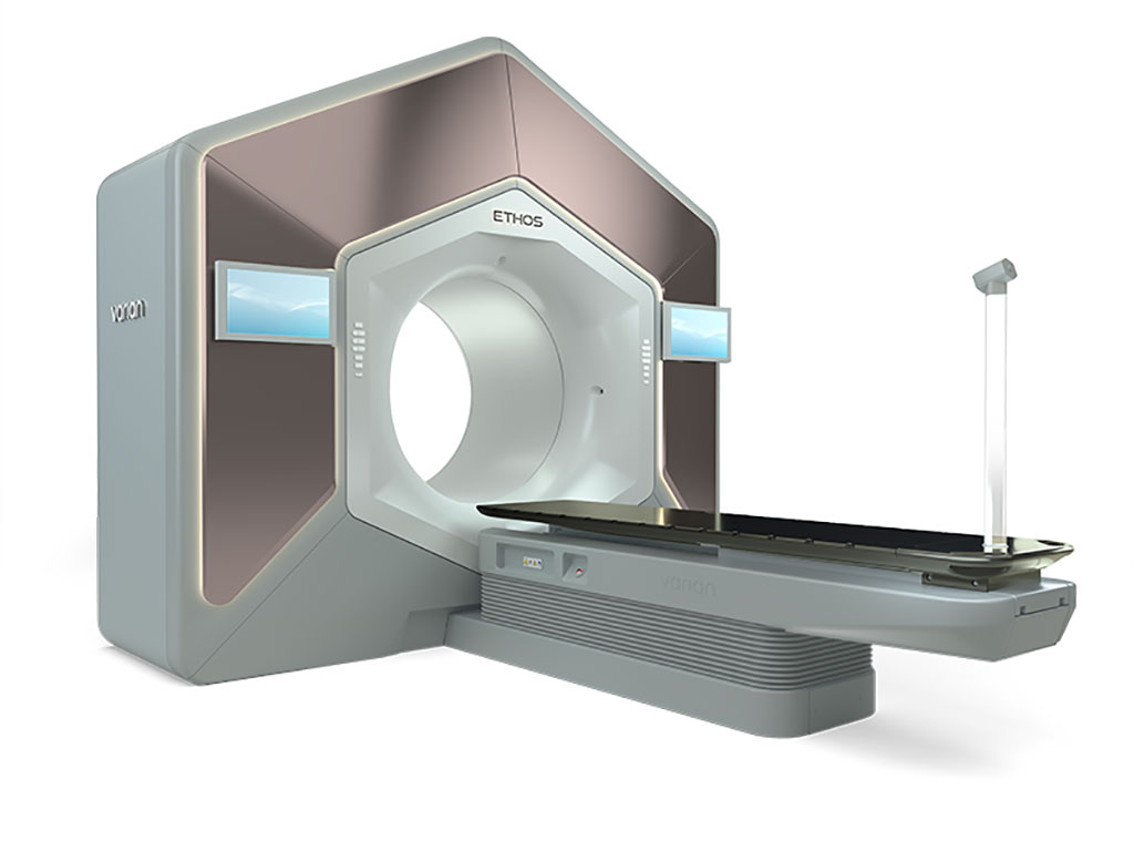 Image: The Ethos adaptive radiation therapy system (Photo courtesy of Varian)