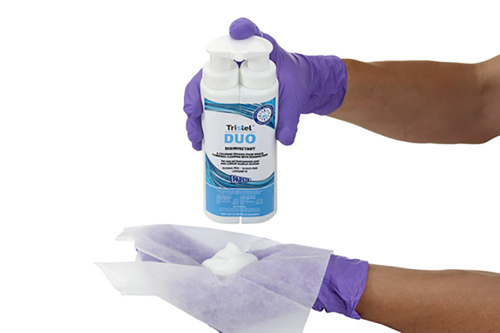 Image: Tristel DUO is an alcohol- and bleach-free disinfectant that has been shown to be bactericidal, fungicidal, and virucidal (Photo courtesy of Tristel)