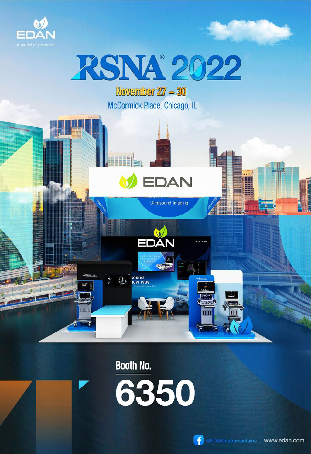 Image: EDAN is presenting its newly upgraded, flagship ultrasound solutions at RSNA 2022 (Photo courtesy of EDAN)