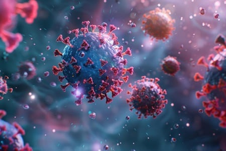 Image: A high‑frequency ultrasound can inactivate enveloped respiratory viruses while sparing human cells (image credit: Adobe Stock)