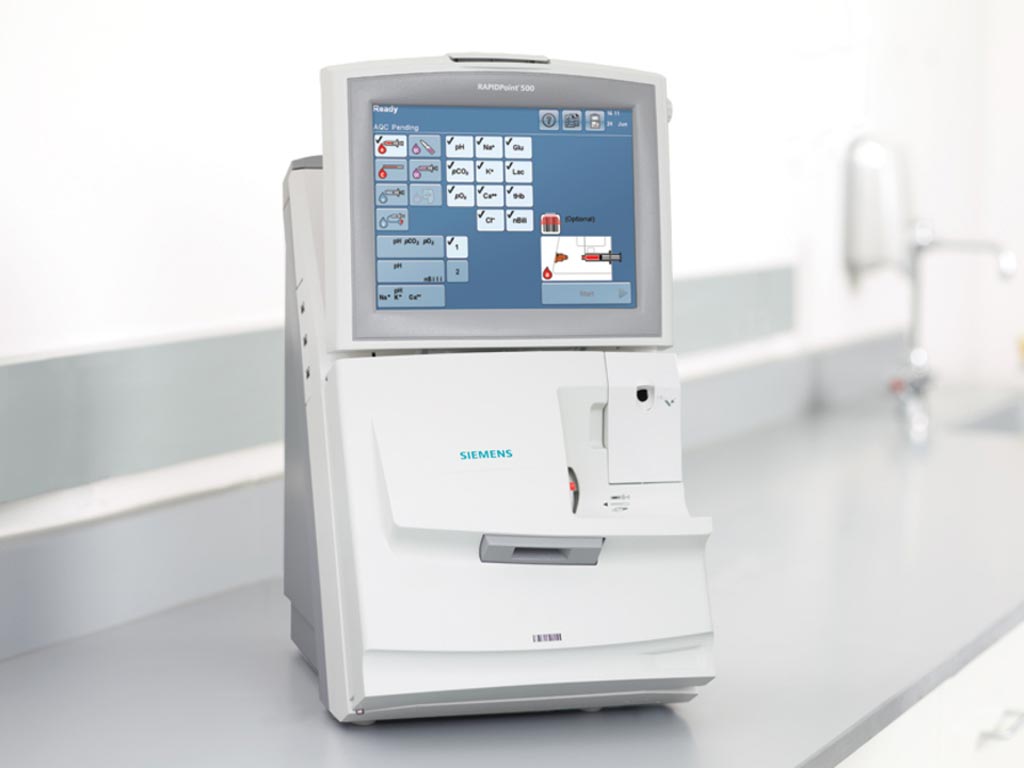 Анализатор RAPIDPoint 500 (фото любезно предоставлено компанией Siemens Healthiners). Анализатор RAPIDPoint 500 (фото любезно предоставлено компанией Siemens Healthiners).